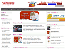 Tablet Screenshot of populersohbet.net